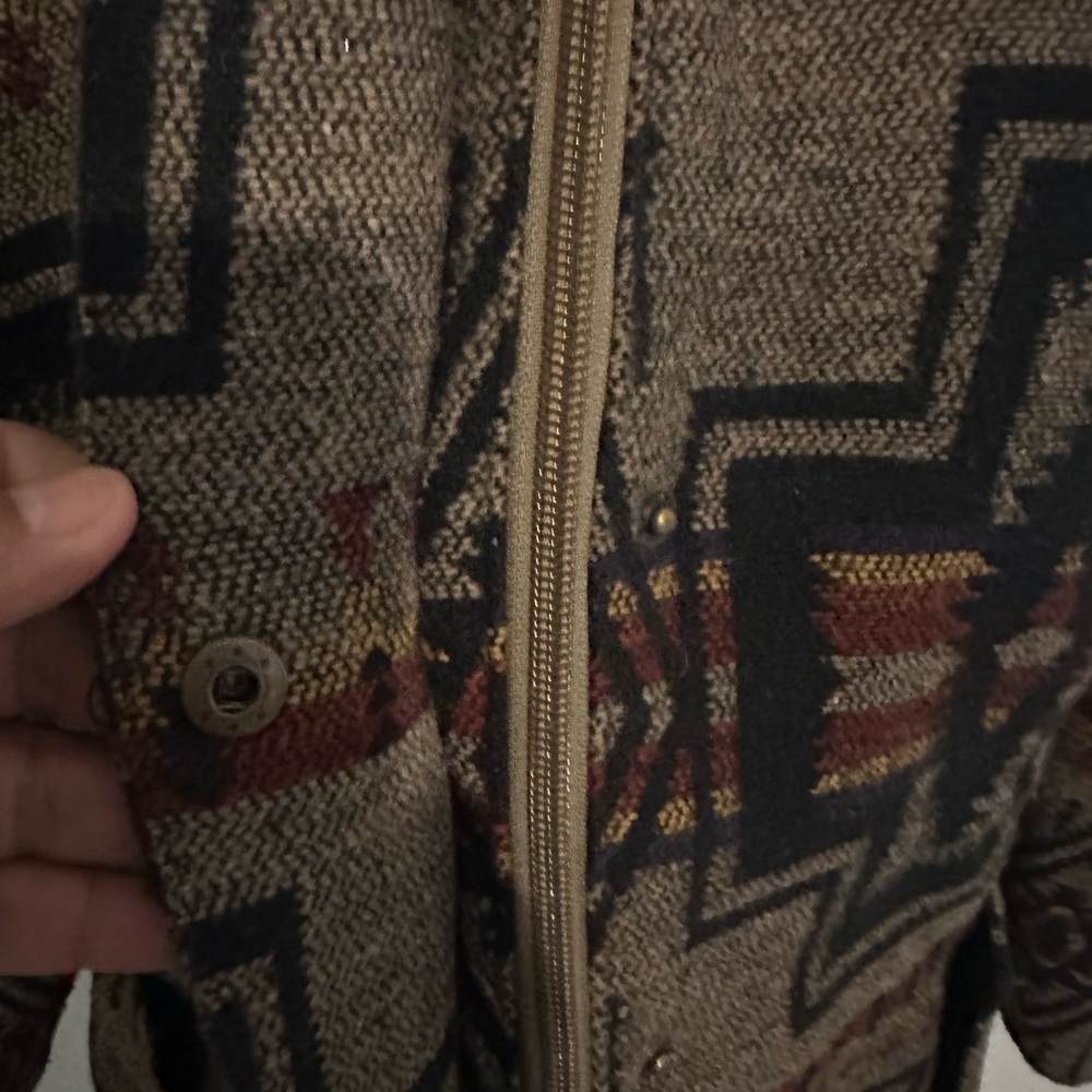Tribal Patterned Brown Utility Jacket - image 6
